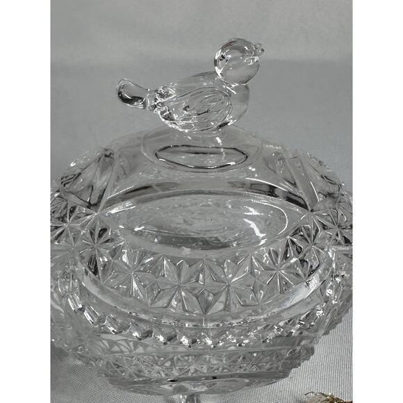 Hofbauer Byrdes Bird Finial Lead Crystal Candy Dish Trinket Box And SM Ornament - Picture 7 of 12